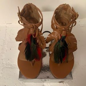 NIB Kelsi Dagger Daralis Camel sandal Size 7